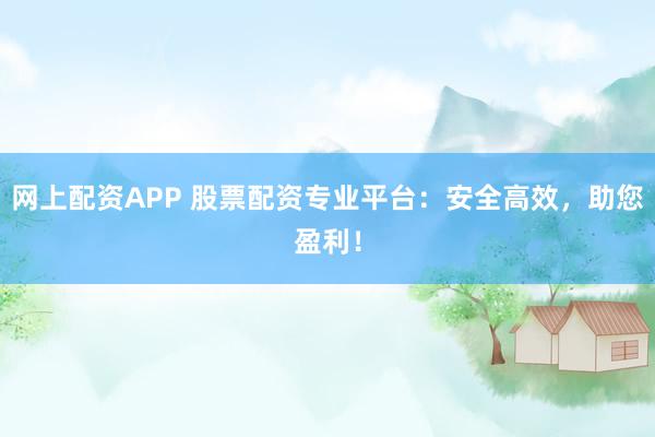 网上配资APP 股票配资专业平台：安全高效，助您盈利！