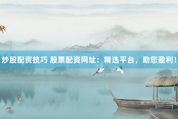 炒股配资技巧 股票配资网址：精选平台，助您盈利！
